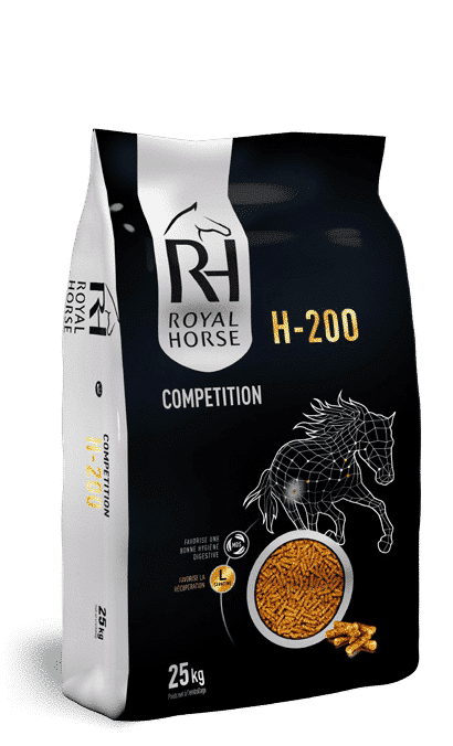 H-200 : Aliment granulé pour chevaux de compétition