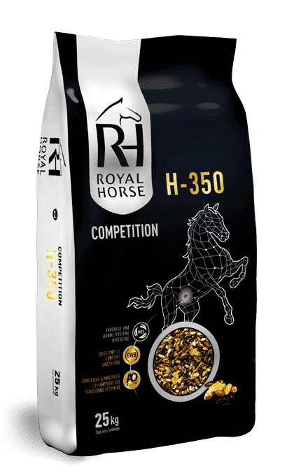 H-350 : Flaked feed for competition horses