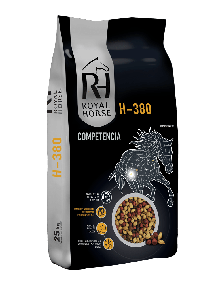 H-380 : Alimento extruidos para caballos de competición