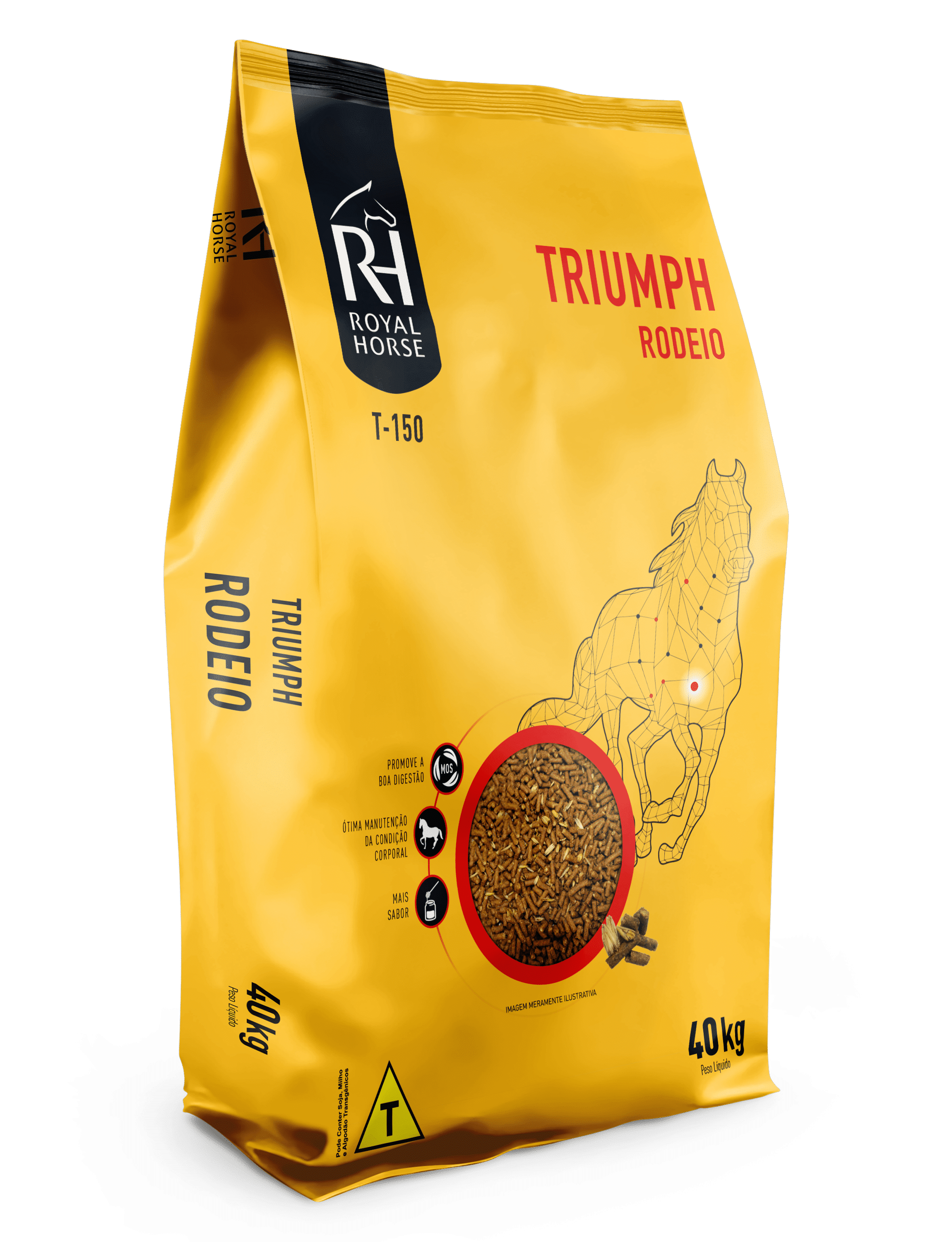 T150 Triumph Ração para cavalos de lazer e passeio Royal Horse